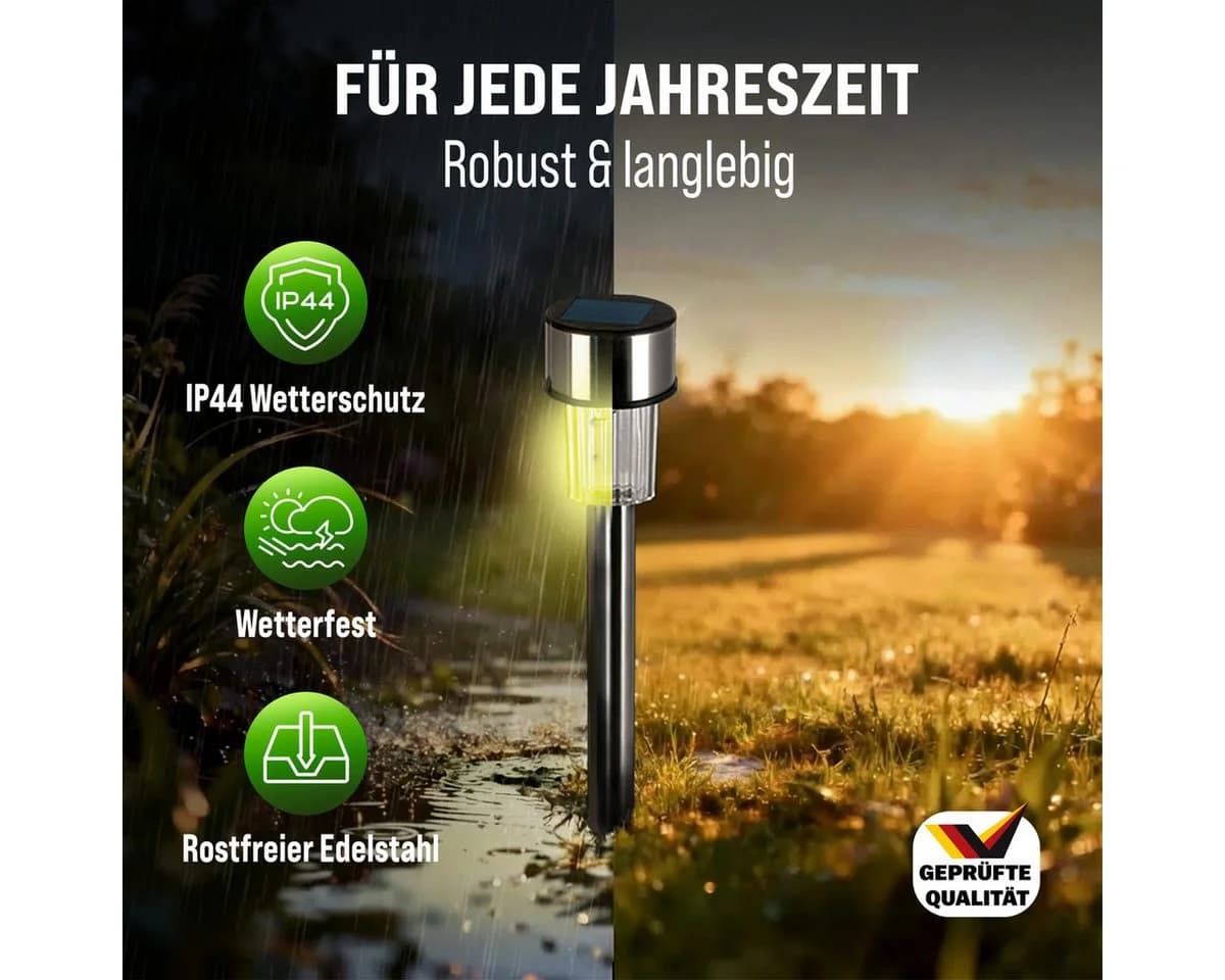 monzana LED Solarleuchte 32er Set Solarlampen für Draußen mit Erdspieß - Bild 3