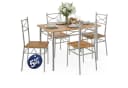 Casaria Essgruppe Paul 5-tlg. Esstisch mit 4 Stühlen Modern Bild 2