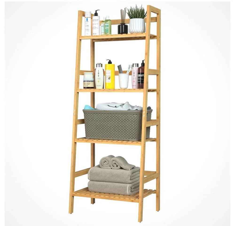 Casaria Bambus Standregal 4 Ebenen Robust Vielseitig - Bild 4