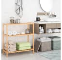 Casaria Standregal Bambus 3 Ablagen Klarlack Bild 1
