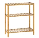 Casaria Standregal Bambus 3 Ablagen Klarlack Bild 2