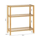 Casaria Standregal Bambus 3 Ablagen Klarlack Bild 5