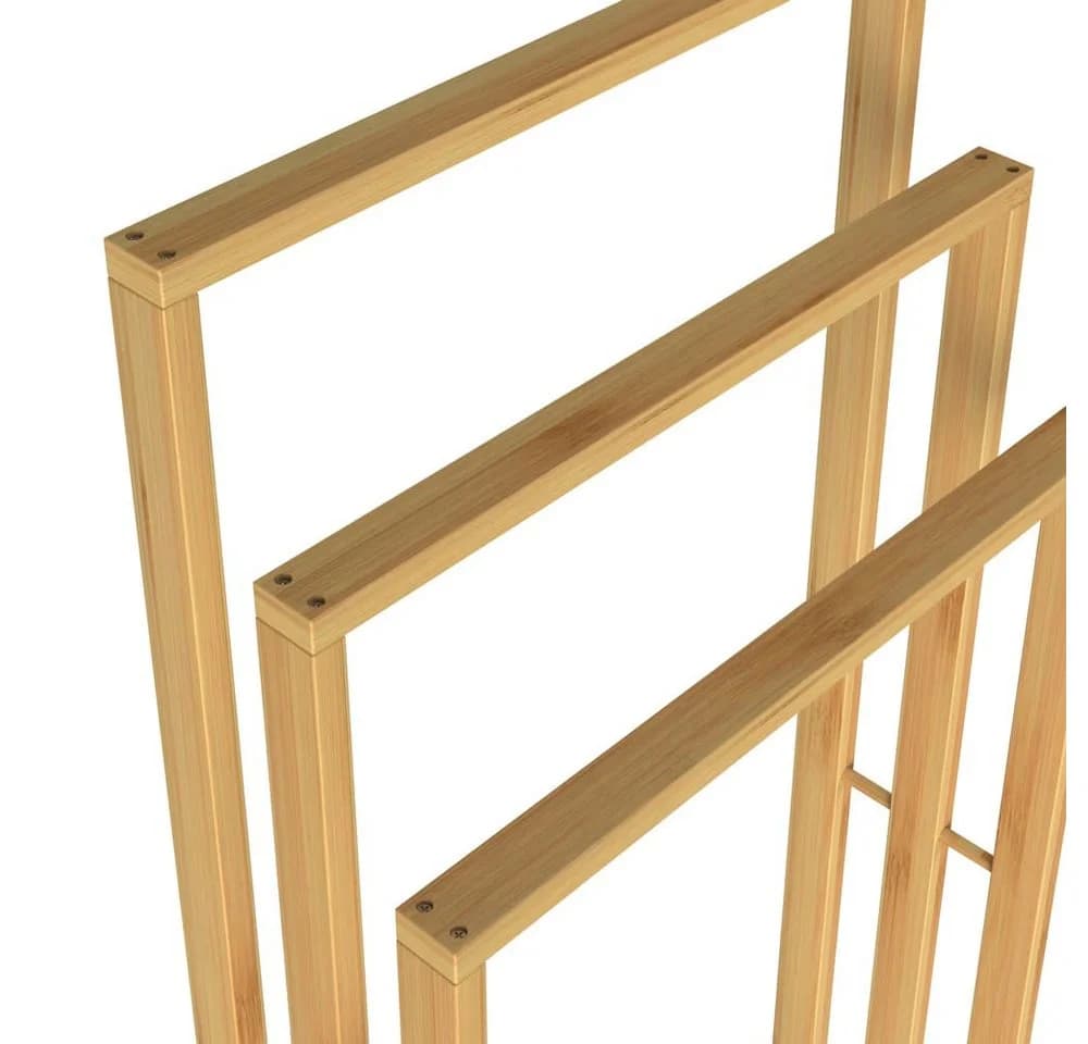 Casaria Handtuchständer Freistehend Bambus Holz Ohne Bohren - Bild 3