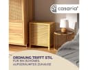 Casaria Wäschekorb Bambus mit Deckel 70L Braun Bild 3