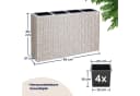 Casaria Pflanzkübel 4 Innentöpfe Polyrattan Creme Modern Bild 3