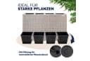 Casaria Pflanzkübel 4 Innentöpfe Polyrattan Creme Modern Bild 5