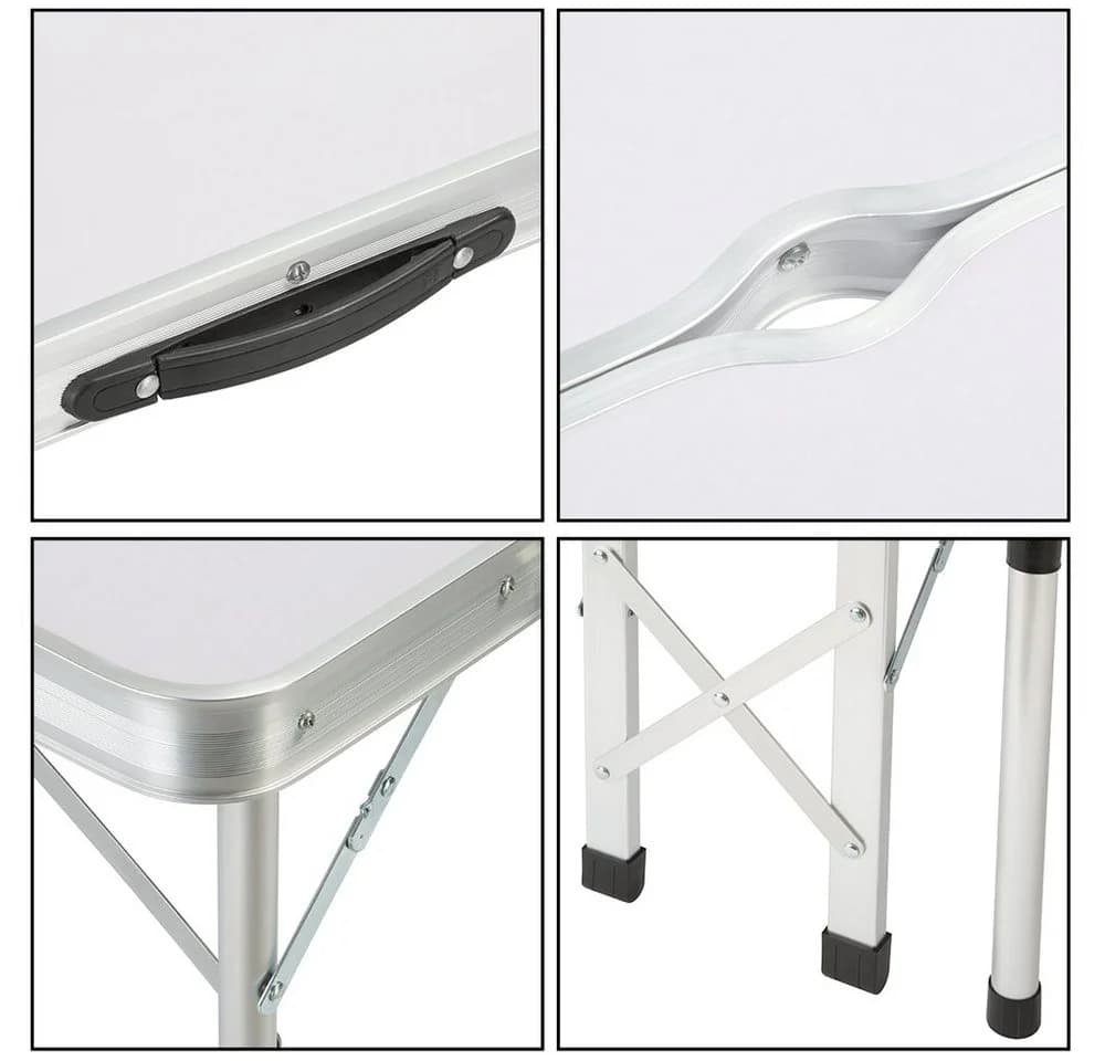Casaria Campingtisch Klappbar mit Bänken Weiß - Bild 4