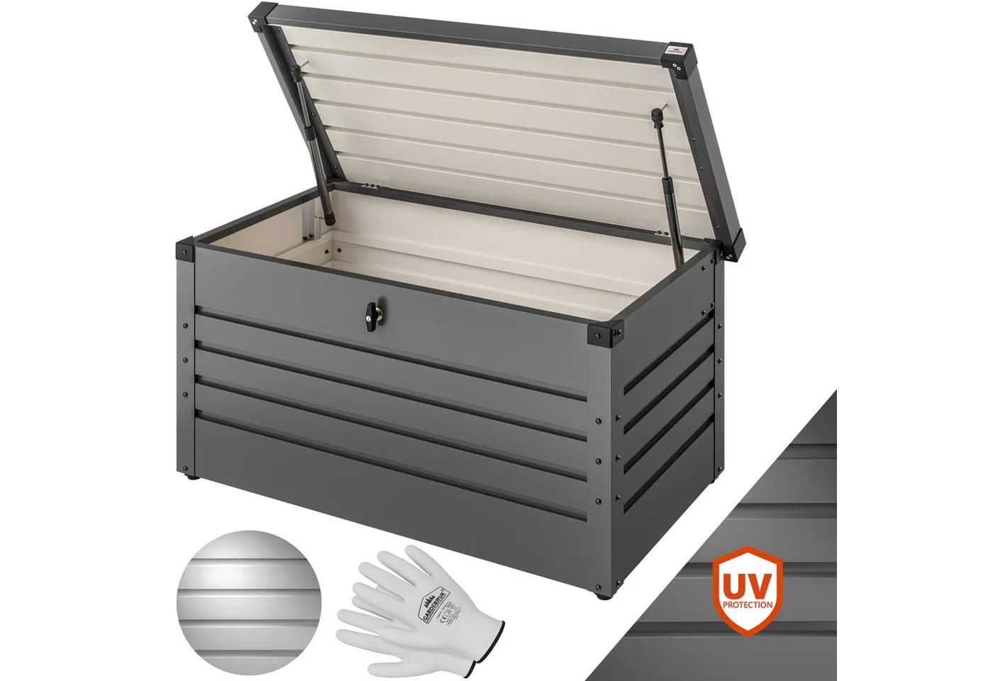 Gardebruk Auflagenbox Metall Anthrazit 385L - Bild 2