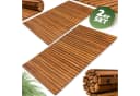 Deuba Holzbadematte Set 2x FSC Akazienholz Rutschhemmend Braun Bild 2