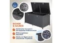 Casaria Auflagenbox XXL Polyrattan Wetterfest 625L UV-beständig Rollen Wintergarten Bild 3