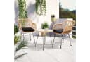 Casaria Balkonset Bali 3-tlg. Rattan-Optik Sicherheitsglas Höhenverstellbar Bild 1