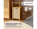 Casaria Wäschekorb Badregal Bambus 2-in-1 40L Bild 3