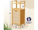 Casaria Wäschekorb Badregal Bambus 2-in-1 40L Bild 4