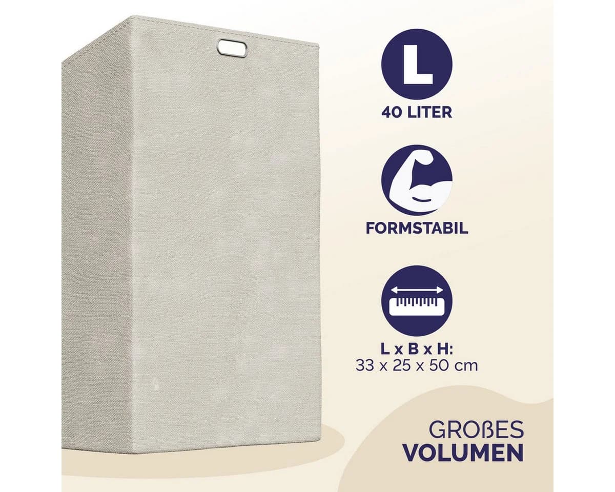Casaria Wäschekorb Badregal Bambus 2-in-1 40L - Bild 5
