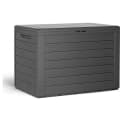 Casaria Auflagenbox Lille Grau Kunststoff mit Holzoptik Bild 2