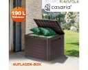 Casaria Auflagenbox Lille Braun 190L UV-beständig Holz-Optik Bild 1