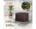 Casaria Auflagenbox Lille Braun 190L UV-beständig Holz-Optik Bild 4
