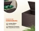 Casaria Auflagenbox Lille Braun 190L UV-beständig Holz-Optik Bild 5
