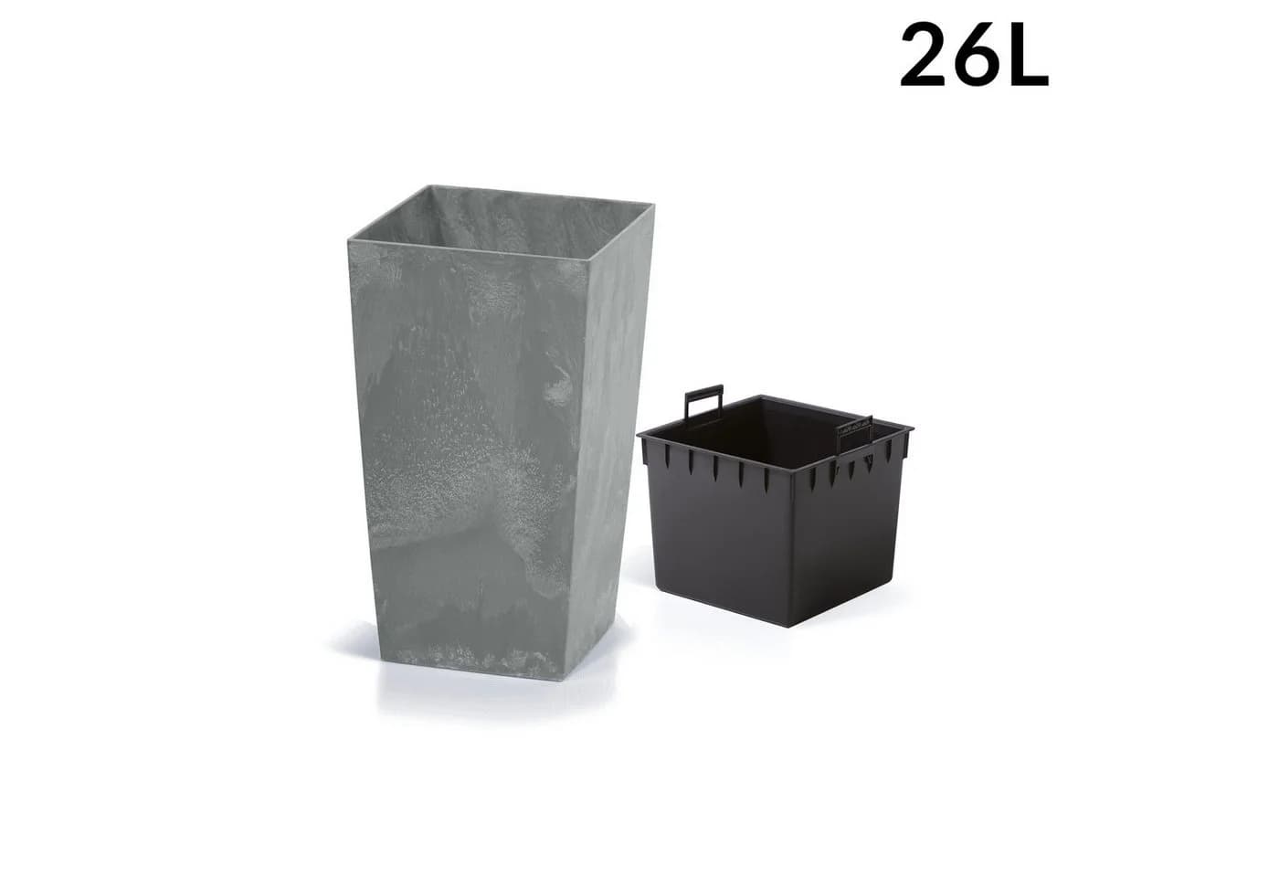 Deuba Pflanzkübel 26L Betonoptik Grau Indoor Outdoor - Bild 3