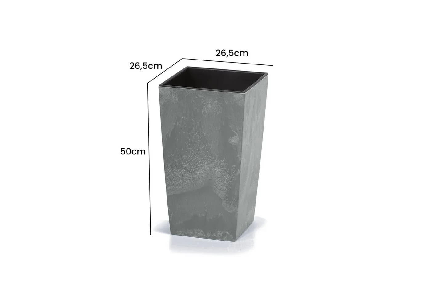 Deuba Pflanzkübel 26L Betonoptik Grau Indoor Outdoor - Bild 5