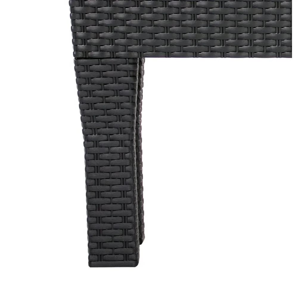 Deuba Hochbeet 30L Bewässerungssystem UV-beständig Poly Rattan Anthrazit