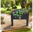 Deuba Hochbeet 30L Bewässerungssystem UV-beständig Poly Rattan Anthrazit Bild 5