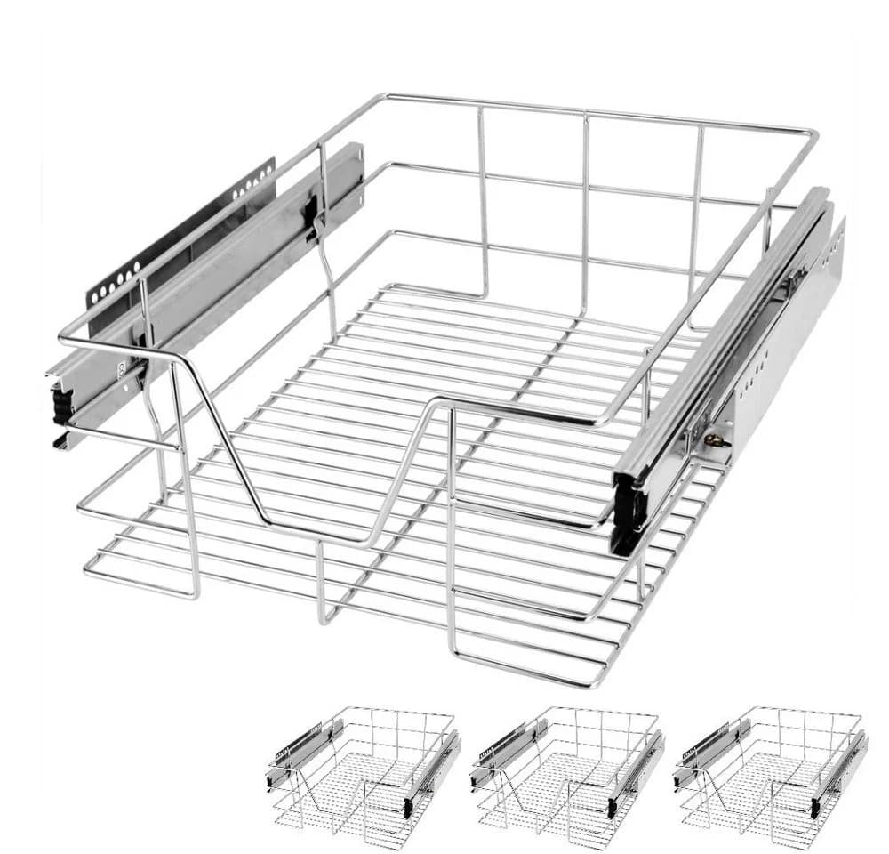Casaria Schubkasten 4er Set Verchromt Vollauszug 25kg Belastbar - Bild 2