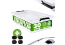 Deuba Aufbewahrungsbox 30L Transparent Stapelbar Kunststoff Bild 2