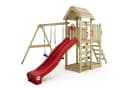 Wickey Spielturm MultiFlyer mit Holzdach, Doppelschaukel & Rutsche Bild 2