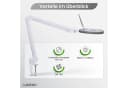 Lumeno Lupenlampe 721X LED mit Tischklemme und Echtglaslinse Grau/Weiß Bild 1