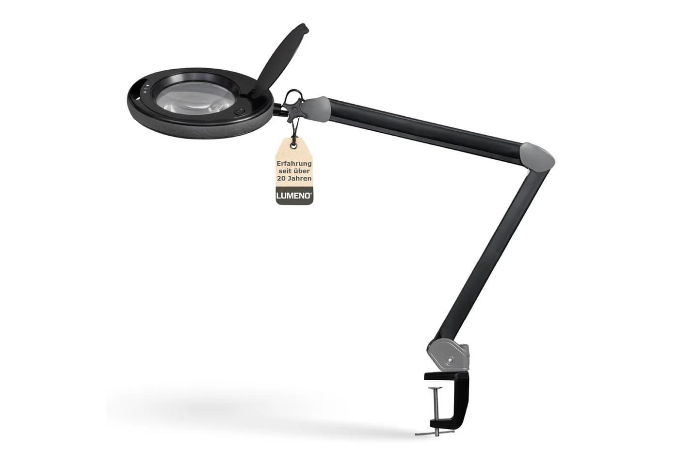 Lumeno Lupenlampe 851X Dimmbar LED 152mm Glaslinse Schwarz - Bild 2