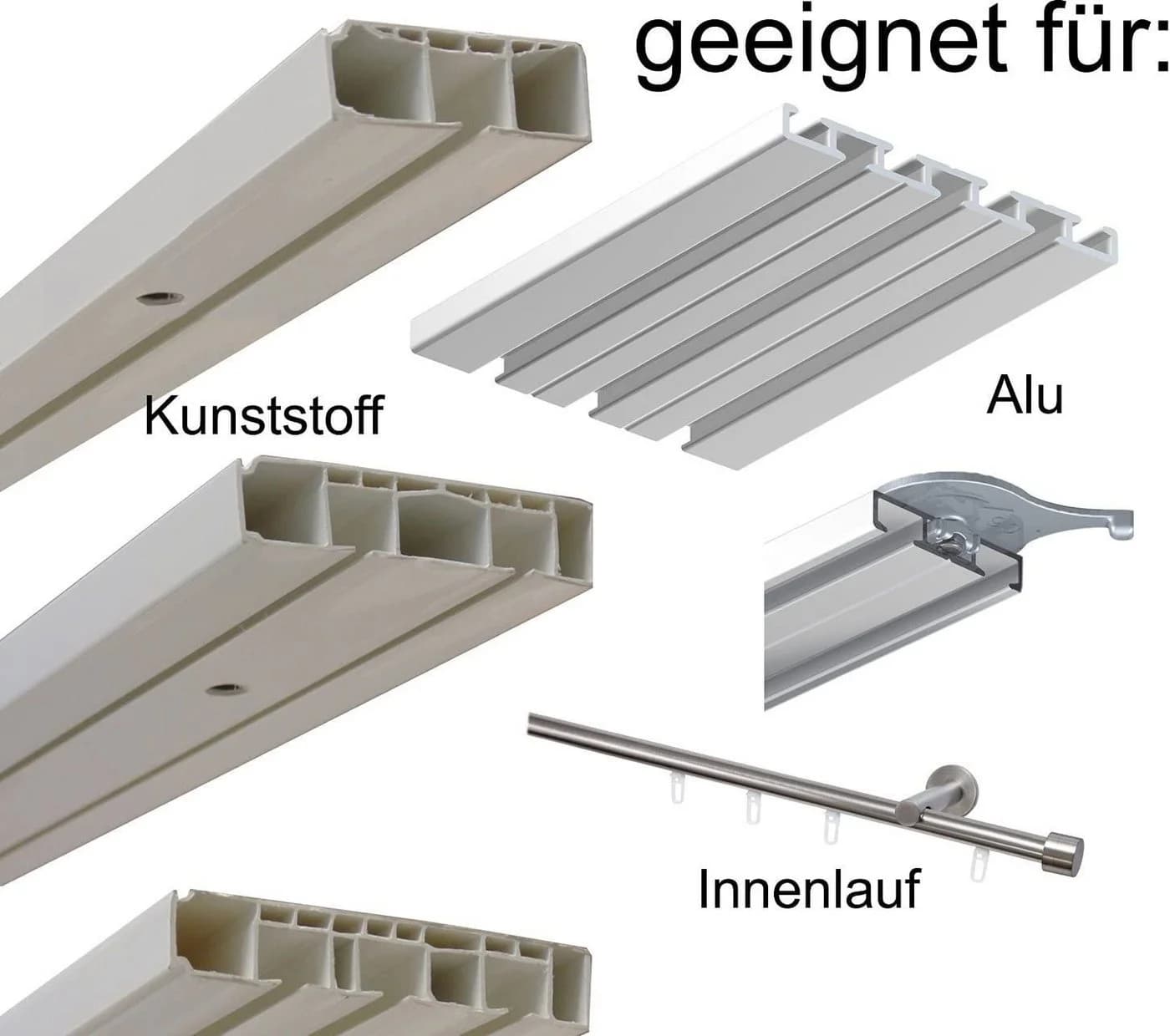 Garduna Universalgleiter Set 100-St. für Vorhangschienen 6mm - Bild 4