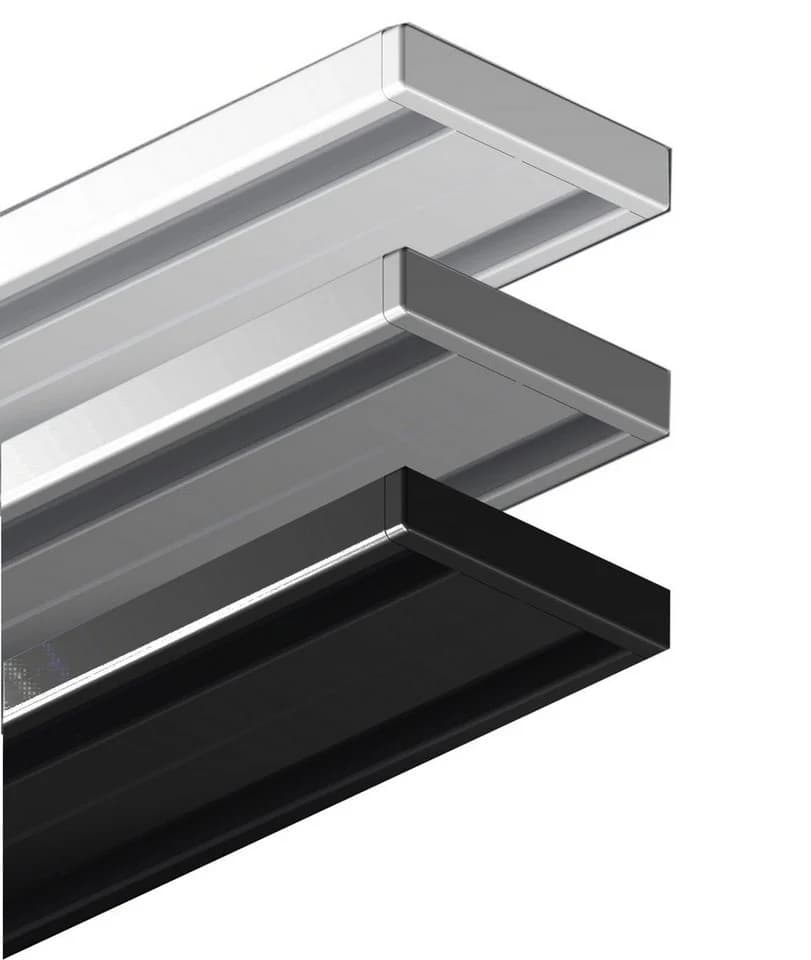 Garduna Vorhangschiene Wendeschiene Aluminium 1-2-läufig Weiß/Silber - Bild 2