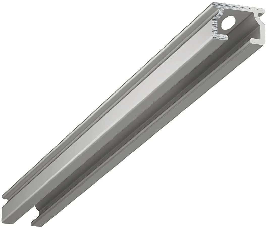 Garduna Gardinenschiene Schleuderschiene eckig 1-läufig Aluminium silber - Bild 4