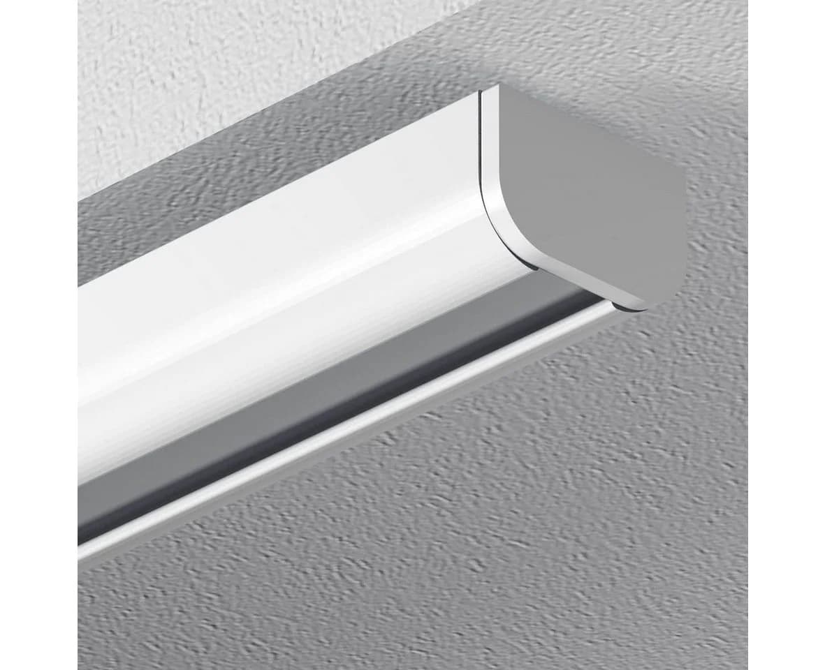 Garduna Gardinenschiene Aluminium Halbrund Weiß/Silber 1-läufig