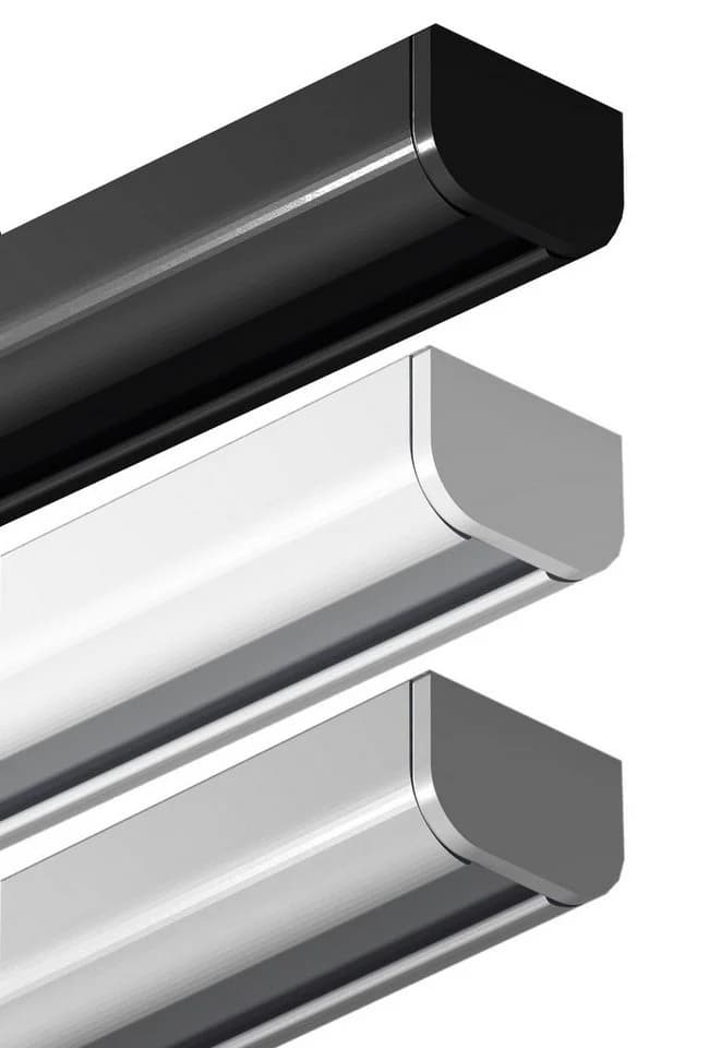 Garduna Gardinenschiene Aluminium Halbrund Weiß/Silber 1-läufig - Bild 2