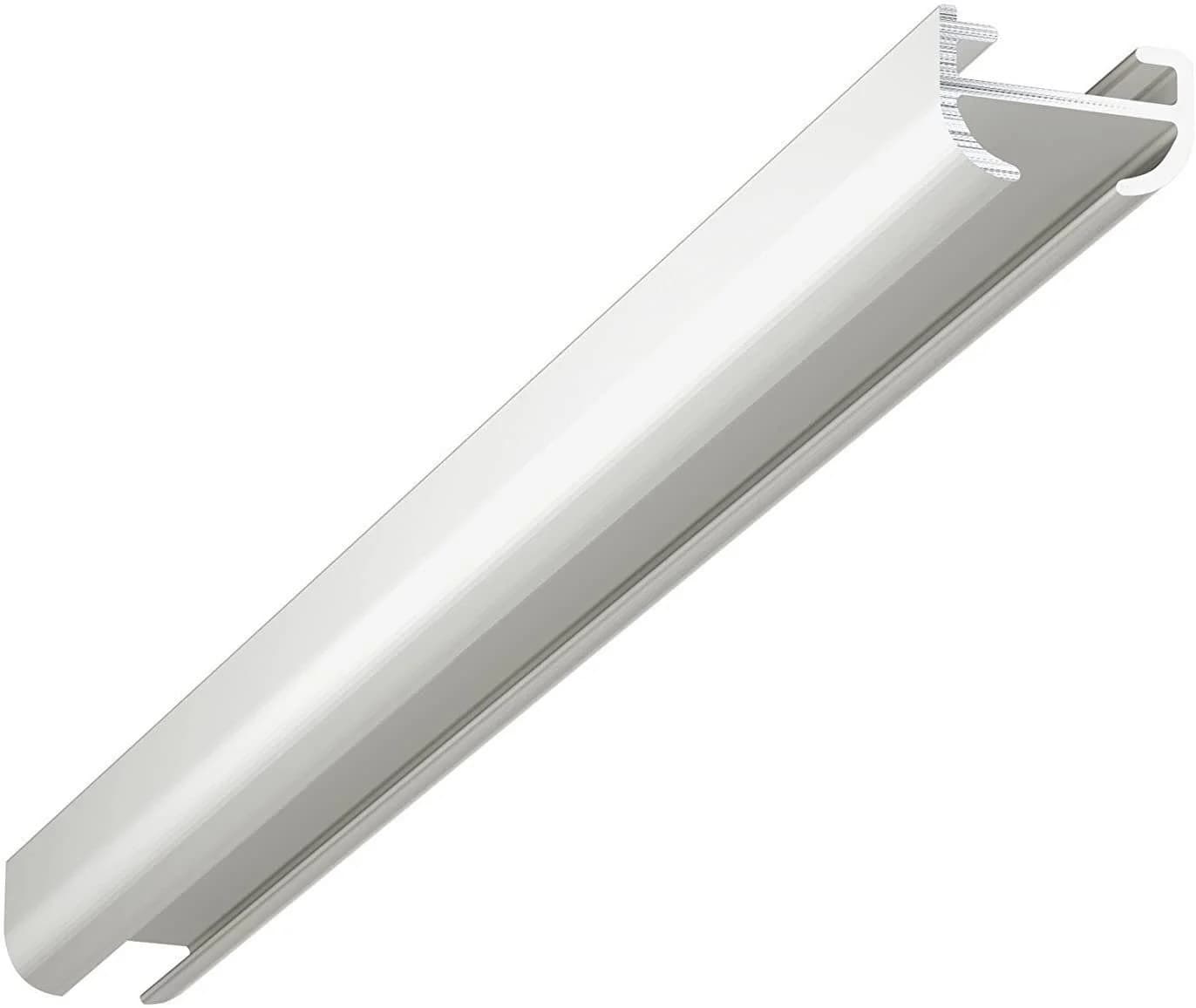 Garduna Gardinenschiene Aluminium Halbrund Weiß/Silber 1-läufig - Bild 3