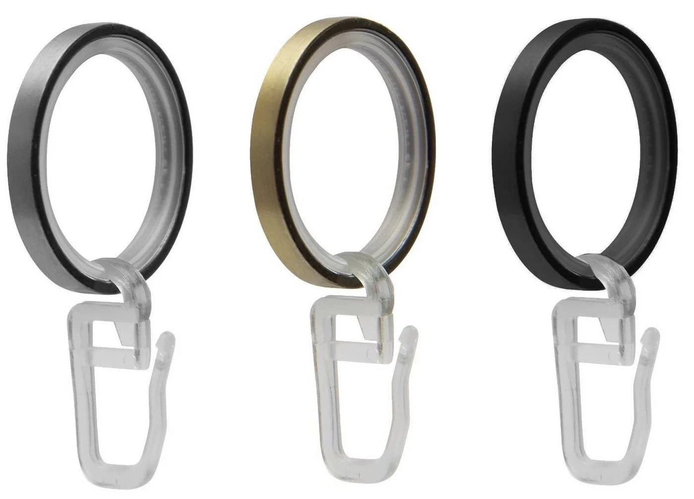 Garduna Gardinenring FLACHRINGE Set 100-St Gold Metall - Bild 2