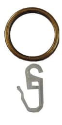 Garduna Gardinenring Set Schwarz für Ø16 & Ø20mm Stangen mit Faltenhaken Bild 1