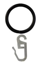 Garduna Gardinenring Set Schwarz für Ø16 & Ø20mm Stangen mit Faltenhaken Bild 3