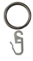 Garduna Gardinenring Set Schwarz für Ø16 & Ø20mm Stangen mit Faltenhaken Bild 4