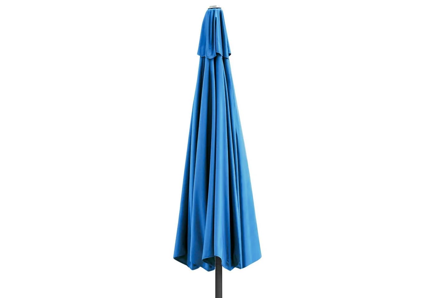 paramondo Sonnenschirm 3,5m rund blau Kurbel Knickbar Anthrazit