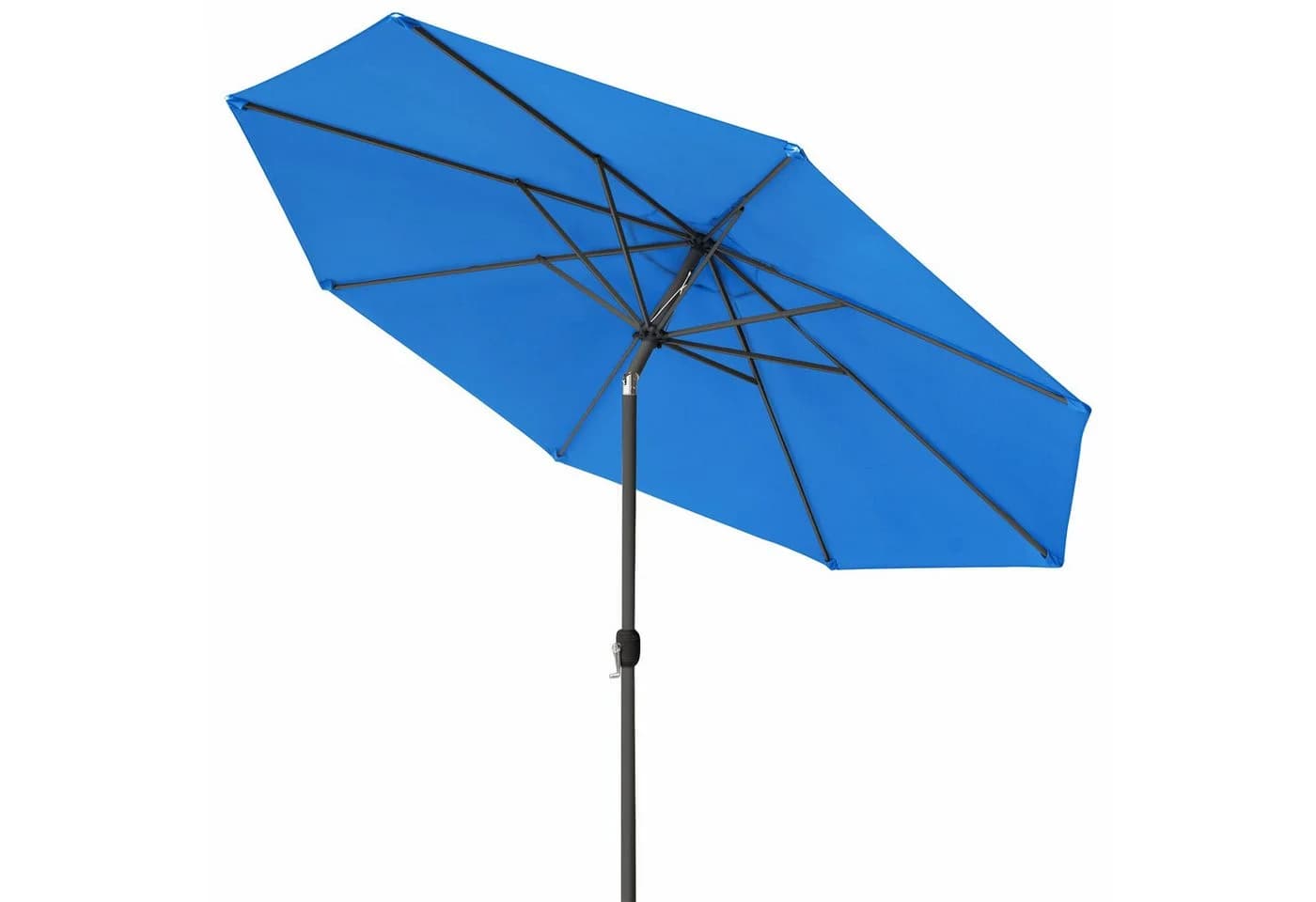 paramondo Sonnenschirm 3,5m rund blau Kurbel Knickbar Anthrazit - Bild 2