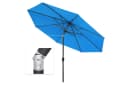 paramondo Sonnenschirm 3,5m rund blau Kurbel Knickbar Anthrazit Bild 4