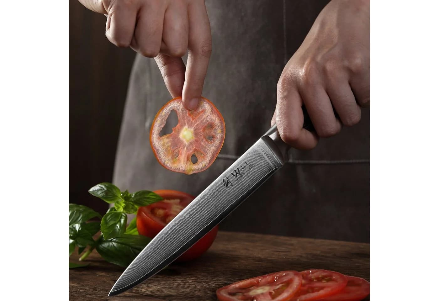 Wakoli Damastmesser-Set 4-tlg. mit VG10-Kern & Pakkaholzgriff - Bild 5