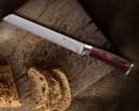 Wakoli Damast Brotmesser 20cm Wellenschliff Pakkaholzgriff Bild 5