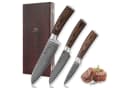 Wakoli Messer-Set Edib 3-tlg. Damastmesser mit Pakkaholzgriff Bild 2