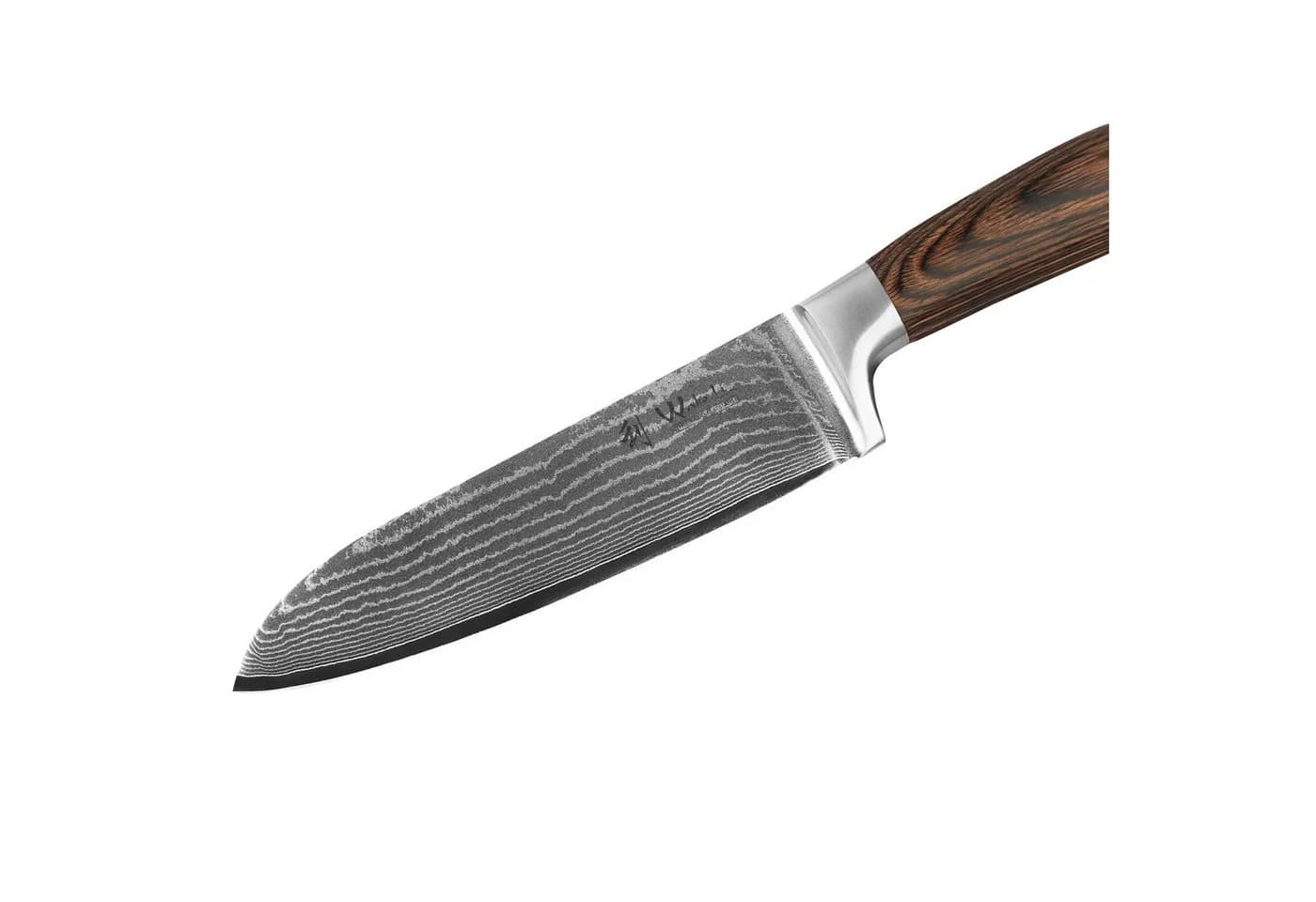 Wakoli Damastmesser EDIB Kleines Santoku 12cm Pakkaholzgriff - Bild 5