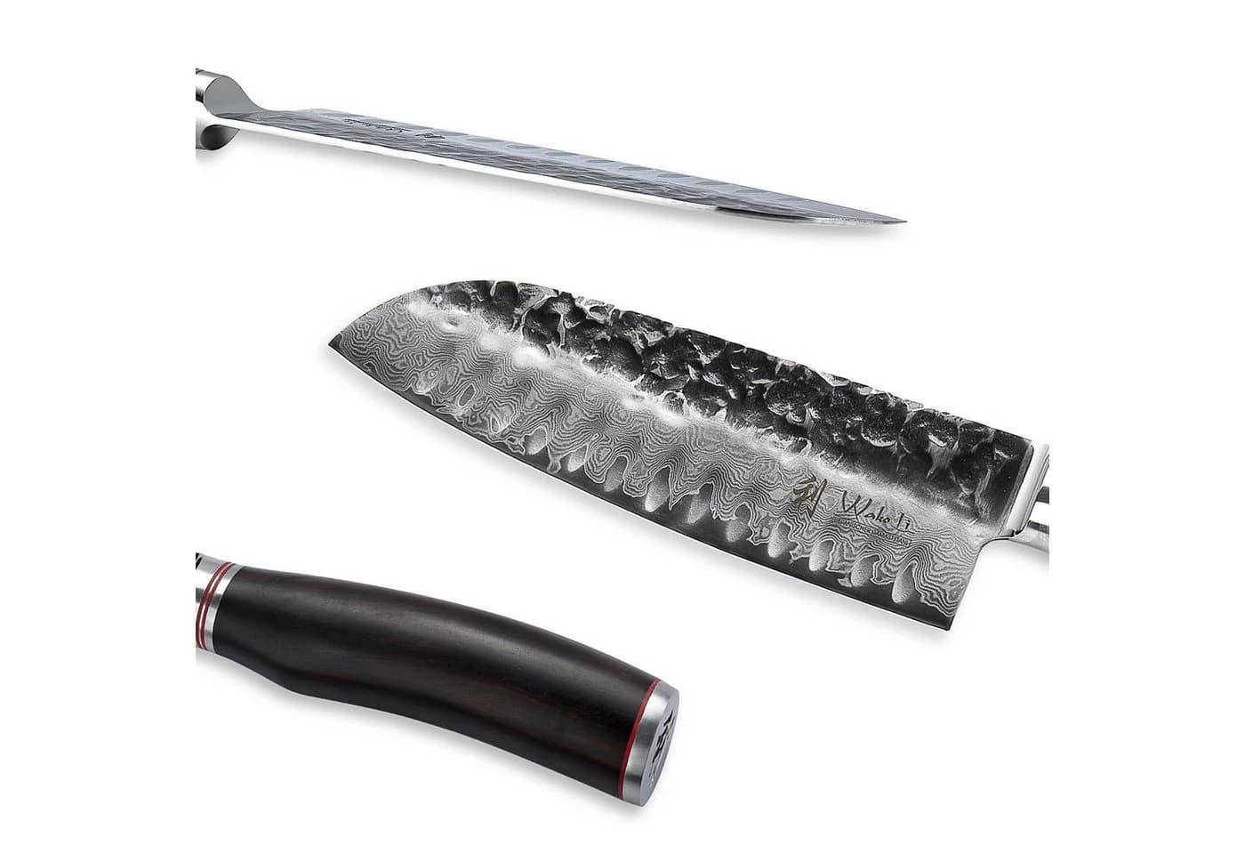 Wakoli Santokumesser EBO Damast 18 cm VG10 Kern Eichenholz - Bild 3
