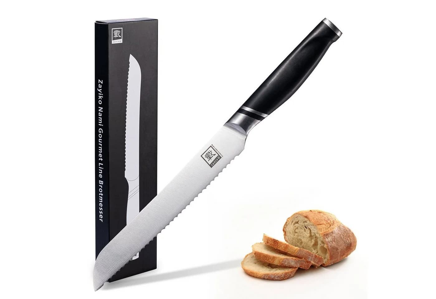 ZAYIKO Brotmesser NAMI 20 cm Edelstahlklinge mit ABS Griff - Bild 2